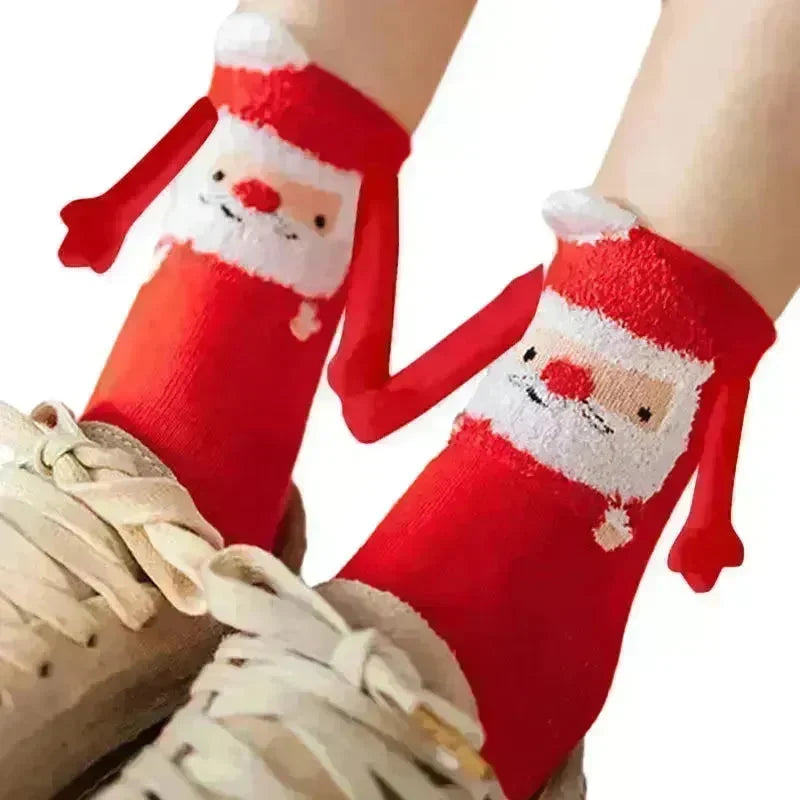 Hand Holding Couple Magnetic Handle Christmas Stockings - EX-STOCK CANADA