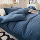 Four-piece Bed Set Solid Color Sanding Washed Cotton Duvet Cover EX-STOCK Canada 
