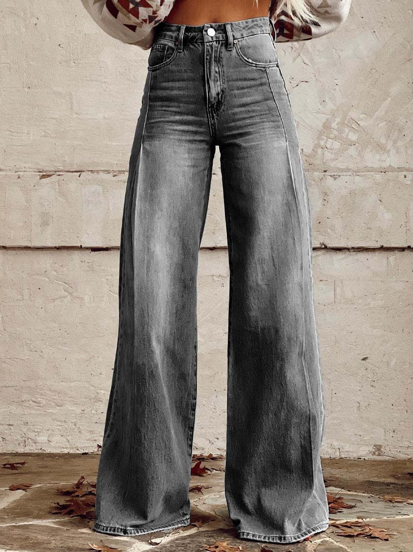 Women's Wide-leg Pants Fashion High Waist Casual Trousers 3D Printing 