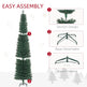 7FT Artificial Christmas Tree Xmas Pencil Tree Holiday Home Indoor Decoration With Foldable Black Stand For Party, Green EX-STOCK Canada 