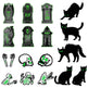 6Pcs Skull Or 6Pcs Tomb Or 5Pcs Black Cat Halloween Yard Sign Decorations Glow In The Dark For Haunted House Garden Yard And Scary Theme Party - EX-STOCK Canada