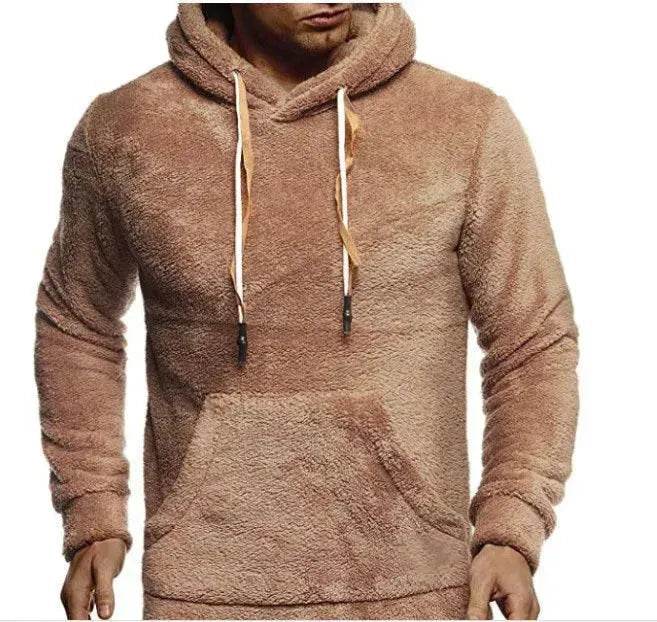 Autumn Winter Drawstring Fleece Hoodie Pullover for men - EX-STOCK Canada