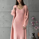 Women 2pcs Winter outfit set Long dress Cashmere Long Cardigan Jacket - EX-STOCK Canada
