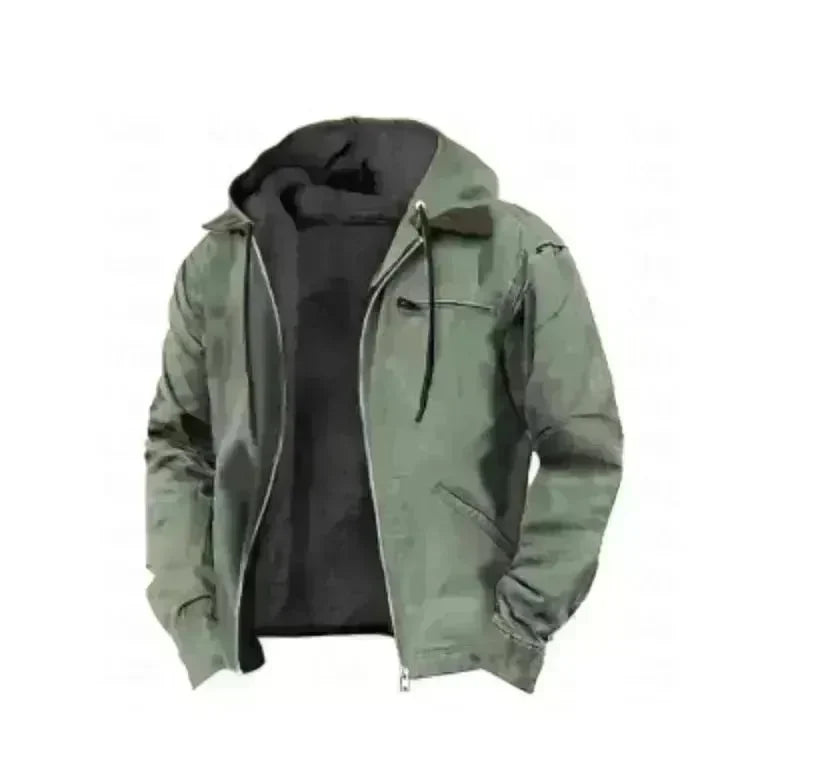 Multi-Color Digital Printing Hooded Sweater Brown Lining Cotton-padded Jacket - EX-STOCK CANADA