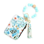 Women's Flora Print Tassel Leather Card Holder Wallet - EX-STOCK CANADA