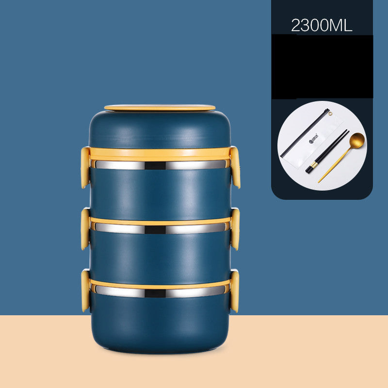 304 Stainless Steel Insulated Barrel Multi-layer Lunch Box EX-STOCK