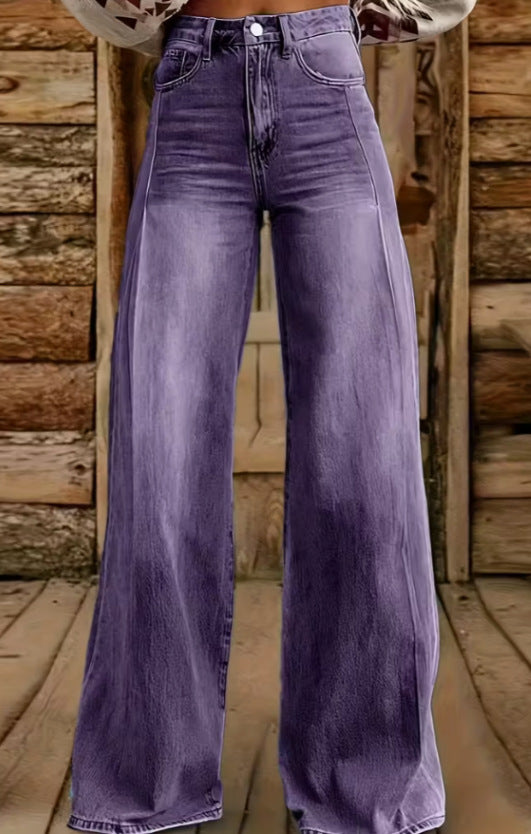 Pantalons évasés à transfert thermique Simulation Jean Pantalons amples 