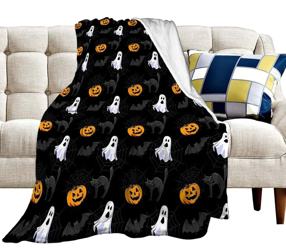 Halloween Witch Blanket Flannel Blanket EX-STOCK Canada 
