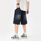 American-style Retro Washed Split Design Denim Shorts For Men Jeans - EX-STOCK Canada