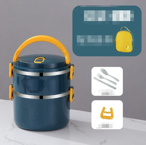 Sealed Insulated Lunch Box Bucket Office Worker Stainless Steel Lunch Box Microwave Oven With Lid Heated Bento Box Student Female EX-STOCK