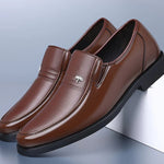 Men's Cowhide Leather Business Casual Shoes – Soft Sole Comfort | Canada & USA