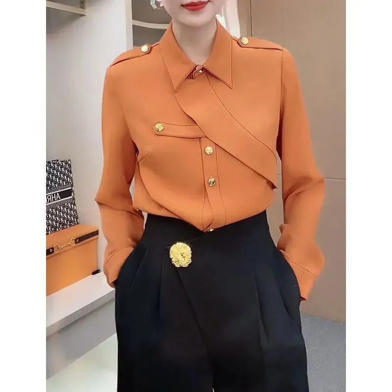 Luxury Professional Business Cooperate Office blouse shirt  for women - EX-STOCK CANADA