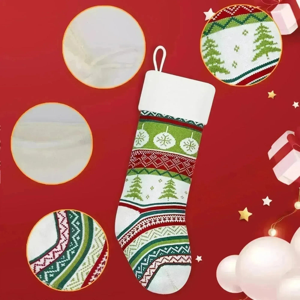 Christmas Stockings Candy Knitted Bag Wool - EX-STOCK CANADA