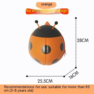 Cute Ladybug Kids Backpack – Cartoon Schoolbag for Children (Green, Orange, Red, Yellow)