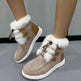 Fashion Suede Fleece Snow Boots Winter Warm Plush Round Toe Cotton Shoes Versatile Simple Short Boot For Women - EX-STOCK Canada