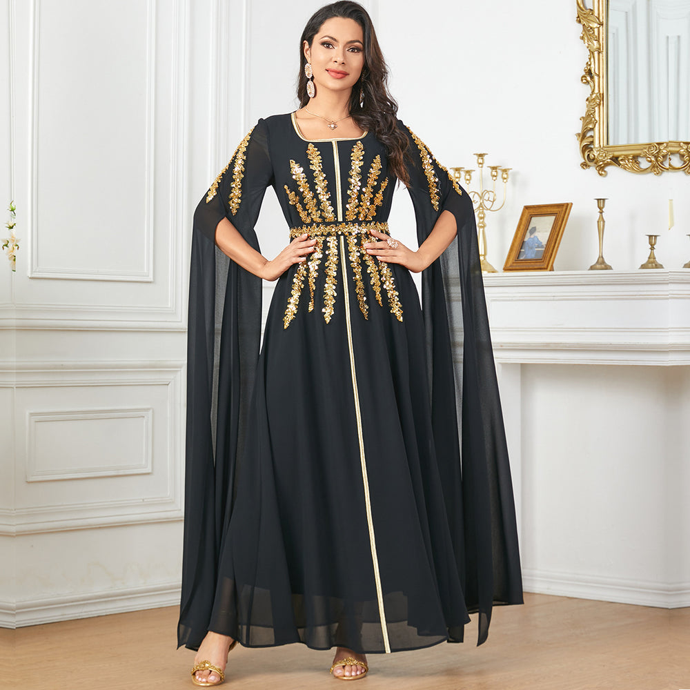 Arab Women's Robe Super Long Sleeve Muslim Dress - EX-STOCK Canada