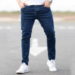 Stretch Denim Men's Pants Skinny Mid Waist jeans men work jeans for men Slim fit Denim pant for men skinny stretchy Denim jeans pant - EX-STOCK Canada
