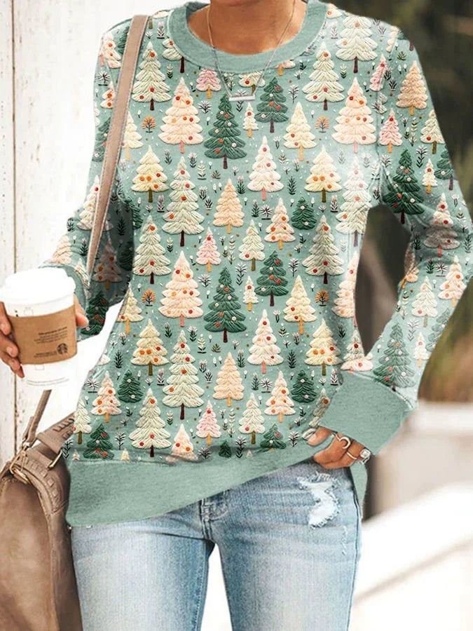 Women's Versatile Christmas 3D Digital Print Sweatshirt EX-STOCK Canada 