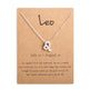 12 Zodiac Sign Necklaces With Gift Card Constellations Pendant Necklace Jewelry - EX-STOCK CANADA