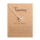 12 Zodiac Sign Necklaces With Gift Card Constellations Pendant Necklace Jewelry - EX-STOCK CANADA