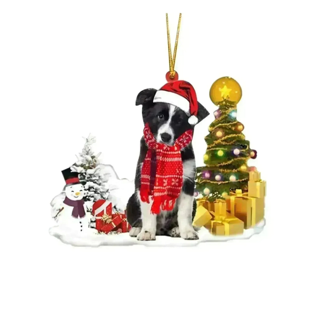 Christmas Family Puppies Decorate Trees With Lights - EX-STOCK CANADA