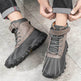 Winter Fleece Lace-up Snow Boots For Men Women Waterproof And Anti-slip Outdoor Work Boot Fashion Warm Mid-tube Cotton Shoes Men - EX-STOCK Canada