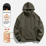 American Fleece Lined Drawstring Hoodie Sweatshirt Pullover for Men - EX-STOCK CANADA