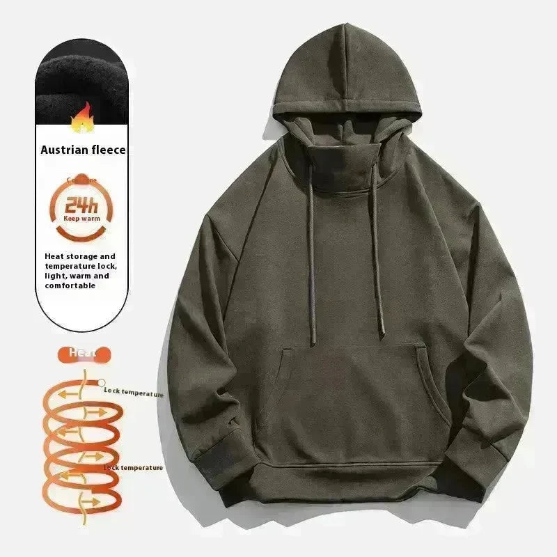 American Fleece Lined Drawstring Hoodie Sweatshirt Pullover for Men - EX-STOCK CANADA