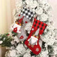 Plaid Three-dimensional Couple Faceless Doll Christmas Stockings Christmas Eve Gift Bag Candy Bag - EX-STOCK CANADA