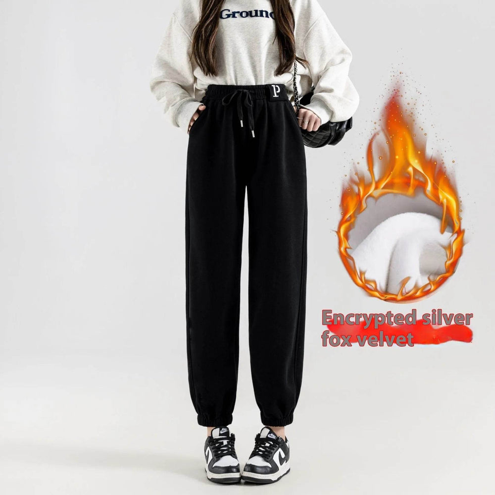 Fleece-lined Casual Harem Drawstring sweat Pants For Women - EX-STOCK Canada