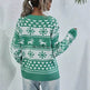 Elk Autumn And Winter New Knitted Round Neck Women's Christmas Snowflake Pullover Women's Sweater - EX-STOCK Canada