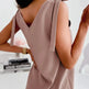 Bowknot Tie Up V-neck top Women Summer Sleeveless Blouse Tops - EX-STOCK CANADA