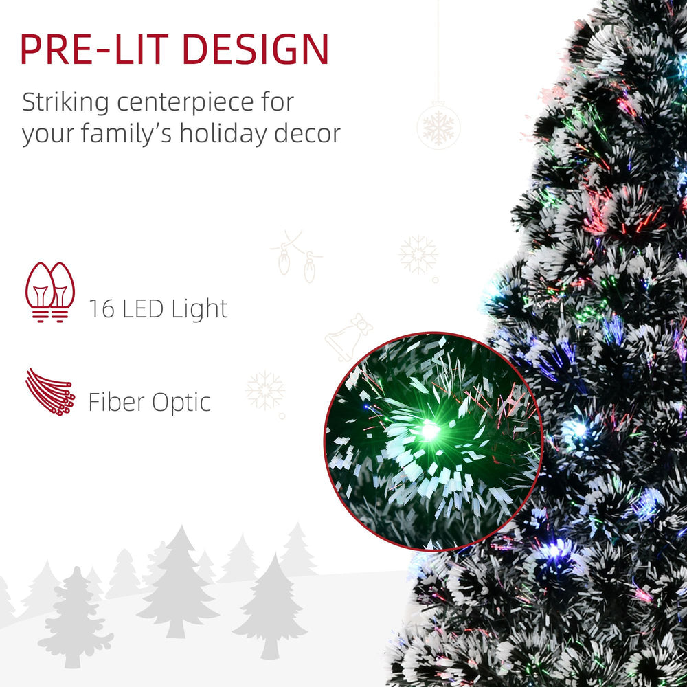4ft Pre-Lit LED Optical Fiber Christmas Tree Artificial Seasonal Decor EX-STOCK Canada 