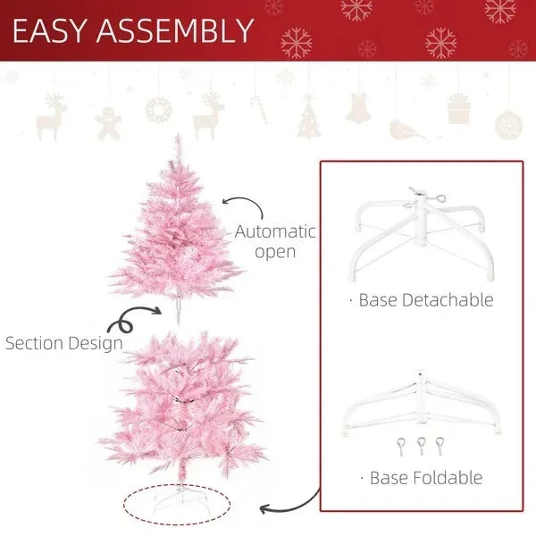 5FT Artificial Christmas Tree Holiday Xmas Tree Decoration With Automatic Open For Home Party EX-STOCK Canada 