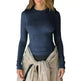 Elegant Chic Long sleeve Elastic Crop Top for Women - EX-STOCK CANADA