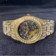 Hip Hop Full Square Diamond Luminous Hollow Mechanical Watch - EX-STOCK Canada