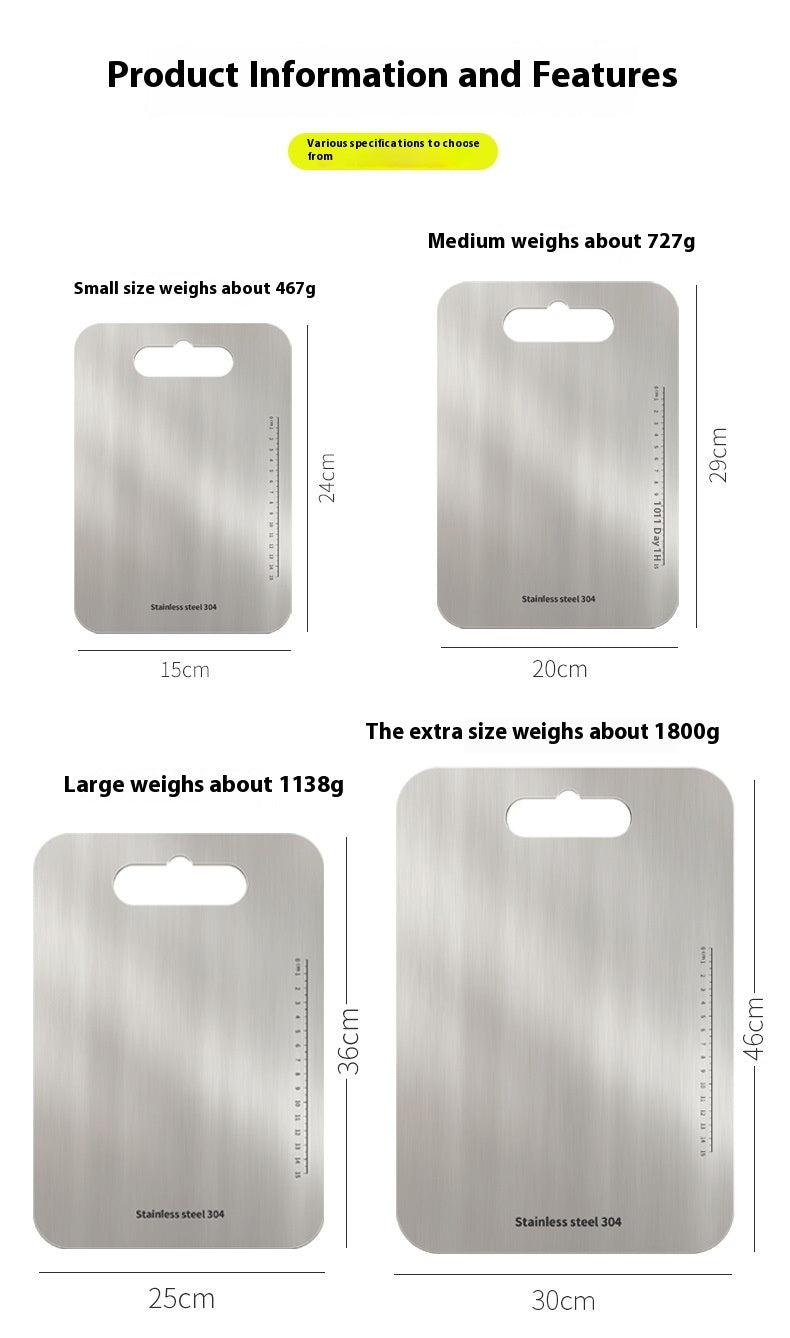 Household Stainless Steel Cutting Board Cut Vegetables EX-STOCK Canada 