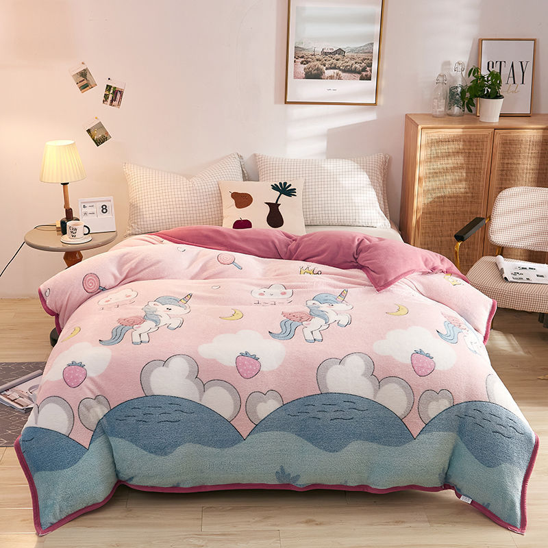 Plush Thick Snowflake Duvet Cover Single Piece Flannel EX-STOCK Canada 