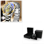 Men Watch Skeleton Automatic Quartz Watch Gold Skeleton Vintage Man Watch Mens Watches Top Brand Luxury - EX-STOCK Canada