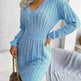 Solid Color V-Neck Long Sleeve Slim fit Winter Knit Mini  sweater Dress Slim - EX-STOCK CANADA