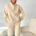 Oversized Solid Casual Pullovers Long Pant Set Warm Hoodie New Tracksuit Suit Fashion Pant Sets Sets For Women 2 Pieces joggers for women - EX-STOCK CANADA
