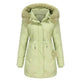 Autumn Winter Fur Collar cotton padded long winter jacket for women - EX-STOCK Canada