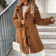 Buy Women's Long-sleeved Lapel Plush Fleece sherpa button Long Winter Overcoat - EX-STOCK Canada