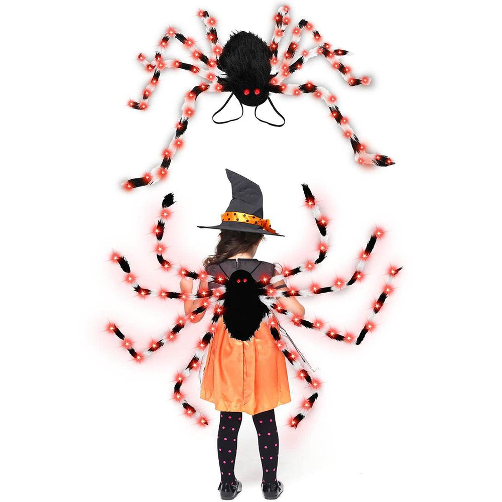 Halloween Spider Backpack Nine LED Modes Plush Sugar Bag - EX-STOCK Canada