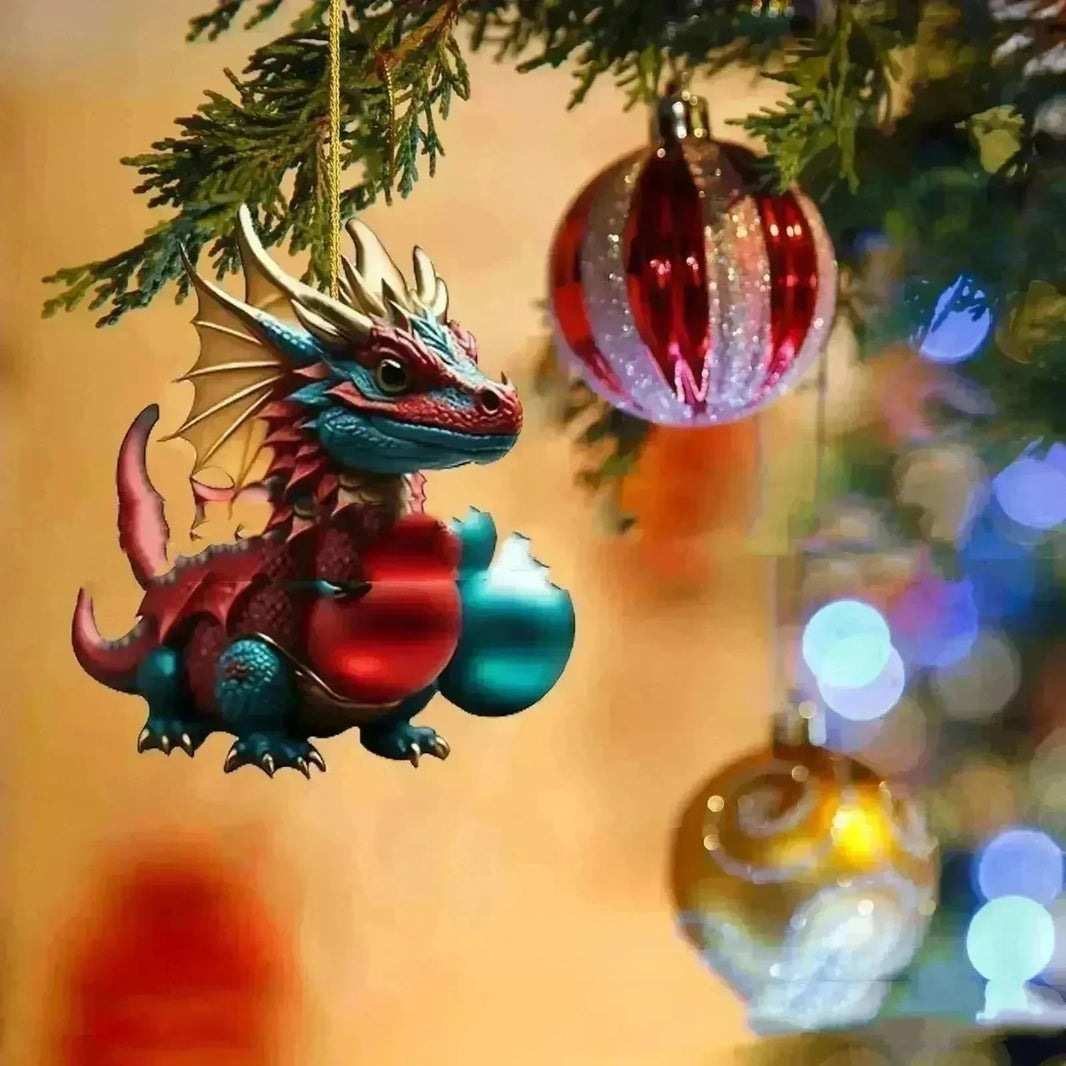 Christmas Decorations Dragon Pendant Acrylic - EX-STOCK CANADA