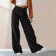 High Waist Drooping Slimming Casual Straight Pants Women's Corduroy Trousers - EX-STOCK Canada
