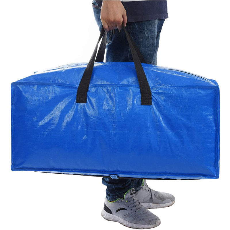 Extra large storage bag heavy duty moving storage duffel foldable carry bag with zip closure and reinforced handles