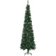 7.5ft Pencil Christmas Tree, Artificial Christmas With Pine Needles, Realistic Branches, Pine Cones, Metal Base, Green EX-STOCK Canada 