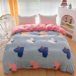 Double-sided Warm Coral Fleece Duvet Cover EX-STOCK Canada 