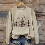 Round Neck Hooded Long Sleeve Four Christmas Trees Loose Hoodie Sweatshirt - EX-STOCK Canada